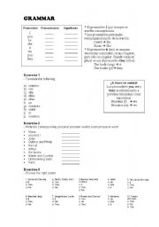 English worksheet: Pronouns