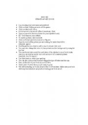 English Worksheet: CREATE ABC BOOK DIRECTIONS