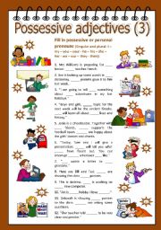 English Worksheet: Possessive adjectives 3