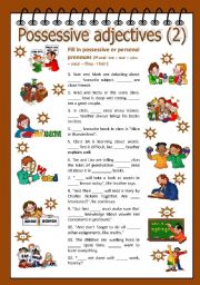 English Worksheet: Possessive adjectives 2