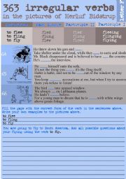 English Worksheet: 363 Irregular verbs in the pictures of Herluf Bidstrup