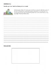 English worksheet: your town