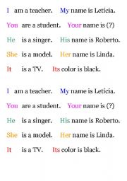 Subject Pronouns and Possessive Adjectives