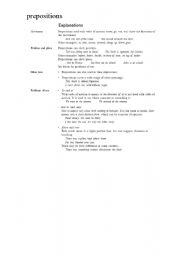 English Worksheet: prepositions