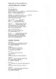 English worksheet: Put the verbs into the correct past form(Beatles songs)