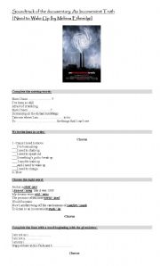 English Worksheet: soundtrack of the film 