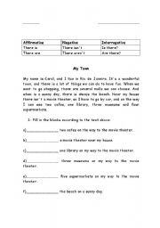 English Worksheet: Affirmative, negative, interrogative