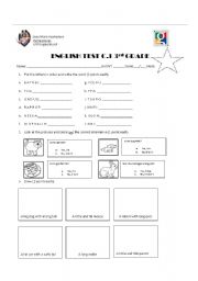 English Worksheet: Adjectives and animals test