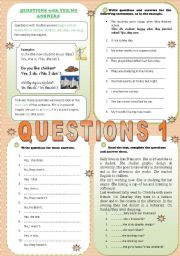 English Worksheet: QUESTIONS 1