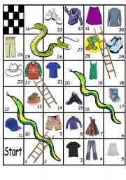 English Worksheet: Clothes game