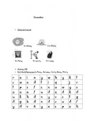 English worksheet: The weather