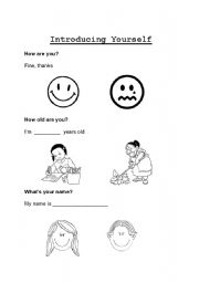 English Worksheet: Introducing Yourself