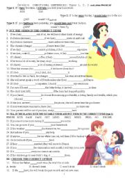 English Worksheet: comditional sentences