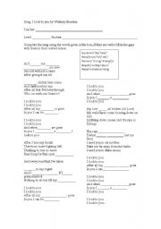 English worksheet: Song: I look to you