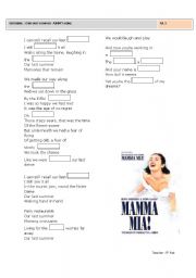 Our last summer ; Mama mia song 