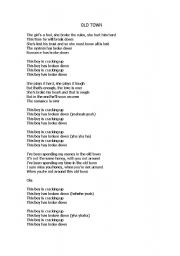 English worksheet: Old town, The Corrs