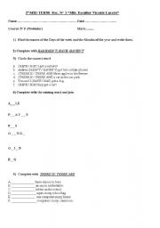 English worksheet: english test