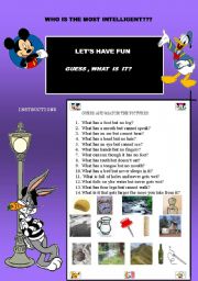 English Worksheet: lets have fun