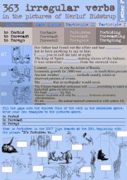 English Worksheet: 363 Irregular verbs in the pictures of Herluf Bidstrup