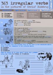 English Worksheet: 363 Irregular verbs in the pictures of Herluf Bidstrup