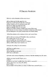 English worksheet: Conditionals