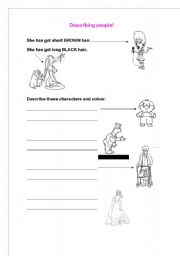 English worksheet: DESCRIBING PEOPLE