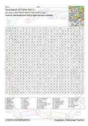 WORDSEARCH: IN TOWN PART 1
