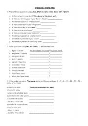 English Worksheet: There is / There are exercises