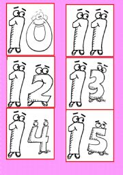 English Worksheet: NUMBER FLASHCARDS from 10 to 20 (2 pages)