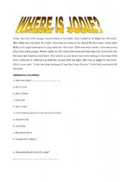 English worksheet: Jodie