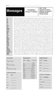 English Worksheet: Vocabulary