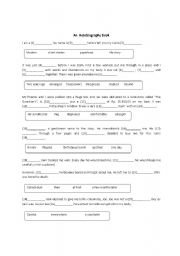 English worksheet: recount worksheets