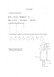 English Worksheet: Easy test