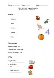 English Worksheet: Spelling and Grammar