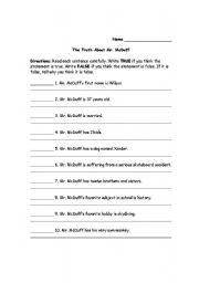 English Worksheet: first day of school thing
