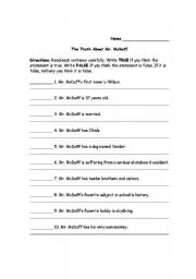 English worksheet: first day of school thing