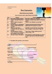 English Worksheet: Time Expressions