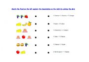 English Worksheet: Count & match the food categories