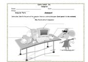 English Worksheet: Parts of the Computer