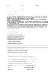 English worksheet: The Navajo