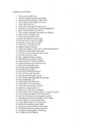 English Worksheet: 98 sentences