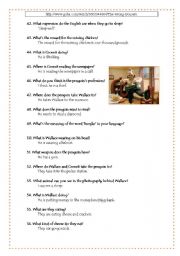 English Worksheet: Wallace & Gromit: The Wrong Trousers (3rd part)