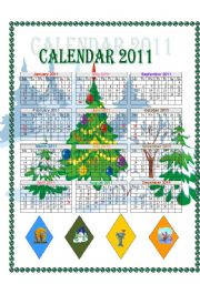 English worksheet: Calendar 2011