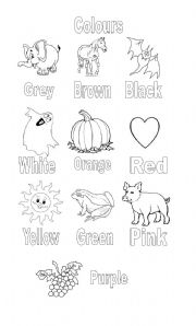 English Worksheet: colours