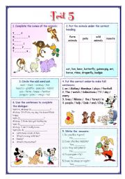 English Worksheet: My English Portfolio 15 (Test 5) 