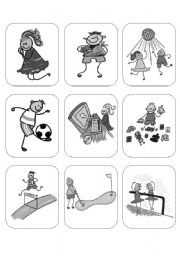 English Worksheet: ACTIONS - Memory Game