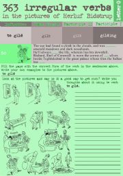 English Worksheet: 363 Irregular verbs in the pictures of Herluf Bidstrup