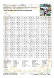 WORDSEARCH: TOURISM - SIGHTSEEING