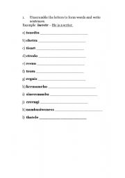 English worksheet: Occupations