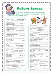 English Worksheet: Future tenses